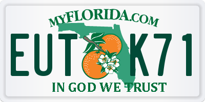 FL license plate EUTK71