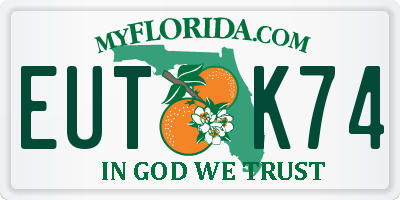 FL license plate EUTK74