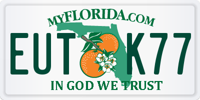 FL license plate EUTK77