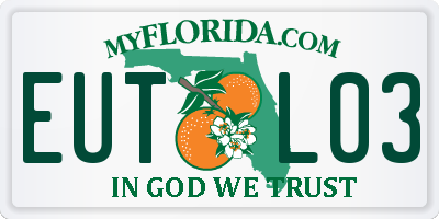 FL license plate EUTL03