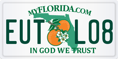 FL license plate EUTL08