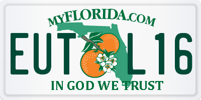FL license plate EUTL16