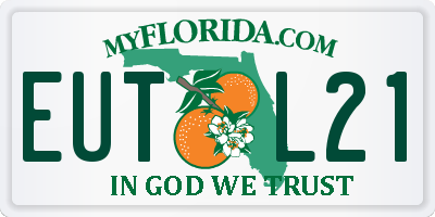 FL license plate EUTL21
