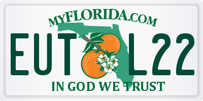 FL license plate EUTL22
