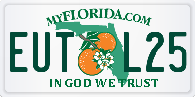 FL license plate EUTL25