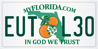 FL license plate EUTL30