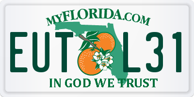 FL license plate EUTL31