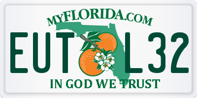 FL license plate EUTL32