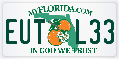FL license plate EUTL33