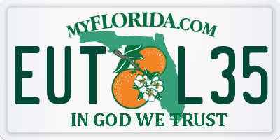 FL license plate EUTL35