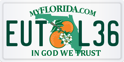 FL license plate EUTL36