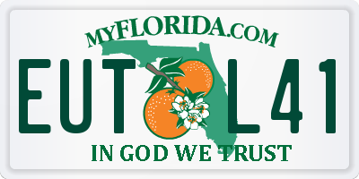 FL license plate EUTL41