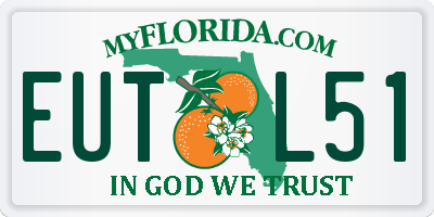 FL license plate EUTL51