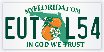 FL license plate EUTL54