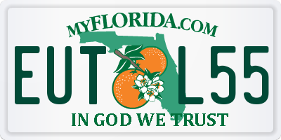 FL license plate EUTL55