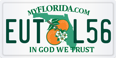 FL license plate EUTL56