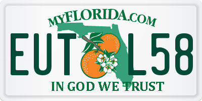 FL license plate EUTL58