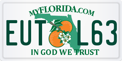 FL license plate EUTL63