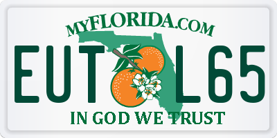 FL license plate EUTL65
