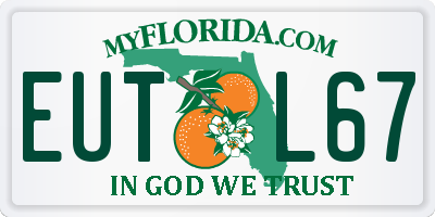 FL license plate EUTL67