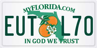 FL license plate EUTL70