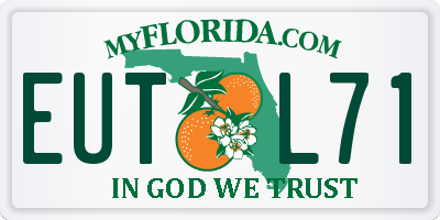 FL license plate EUTL71