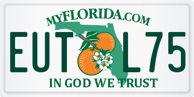 FL license plate EUTL75