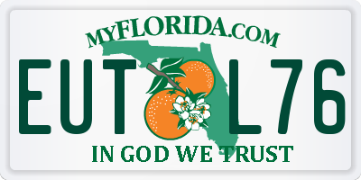 FL license plate EUTL76