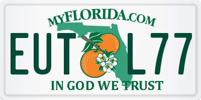 FL license plate EUTL77