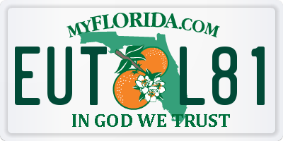 FL license plate EUTL81