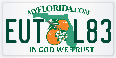 FL license plate EUTL83