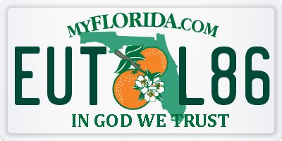 FL license plate EUTL86