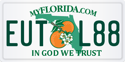 FL license plate EUTL88