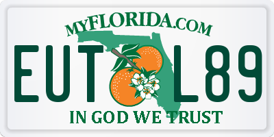 FL license plate EUTL89