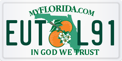 FL license plate EUTL91
