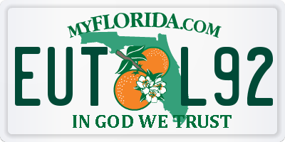 FL license plate EUTL92
