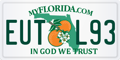 FL license plate EUTL93