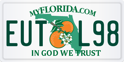 FL license plate EUTL98