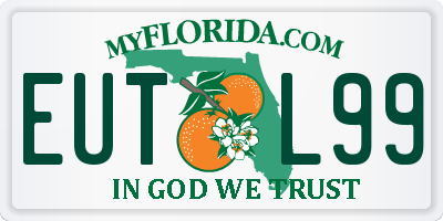 FL license plate EUTL99