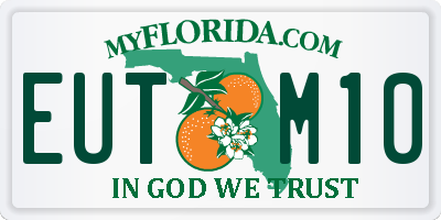 FL license plate EUTM10