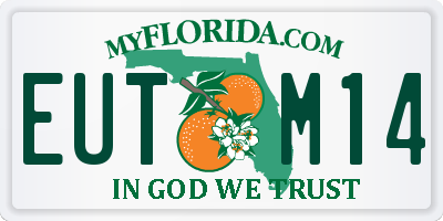 FL license plate EUTM14