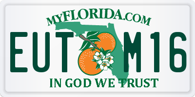 FL license plate EUTM16