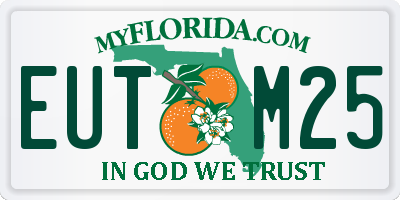 FL license plate EUTM25