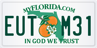 FL license plate EUTM31