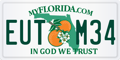 FL license plate EUTM34