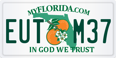 FL license plate EUTM37
