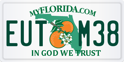 FL license plate EUTM38