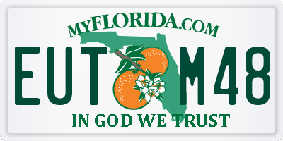 FL license plate EUTM48