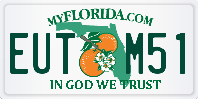 FL license plate EUTM51