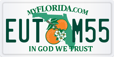 FL license plate EUTM55